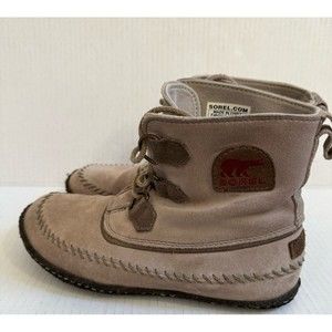SOREL Joplin Suede Ankle Boot Mocassins Women’s Size US 7.5 EUR 38 Gray